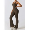 Гладкий комбенизон клеш Leggings Body Crop T-shirt model 89